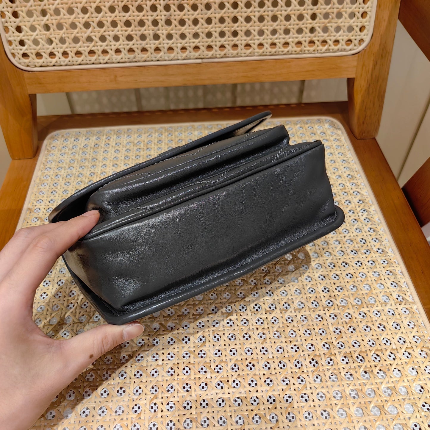 YSL Niki Baby Bag Dark Gray Calfskin 338892 mysite