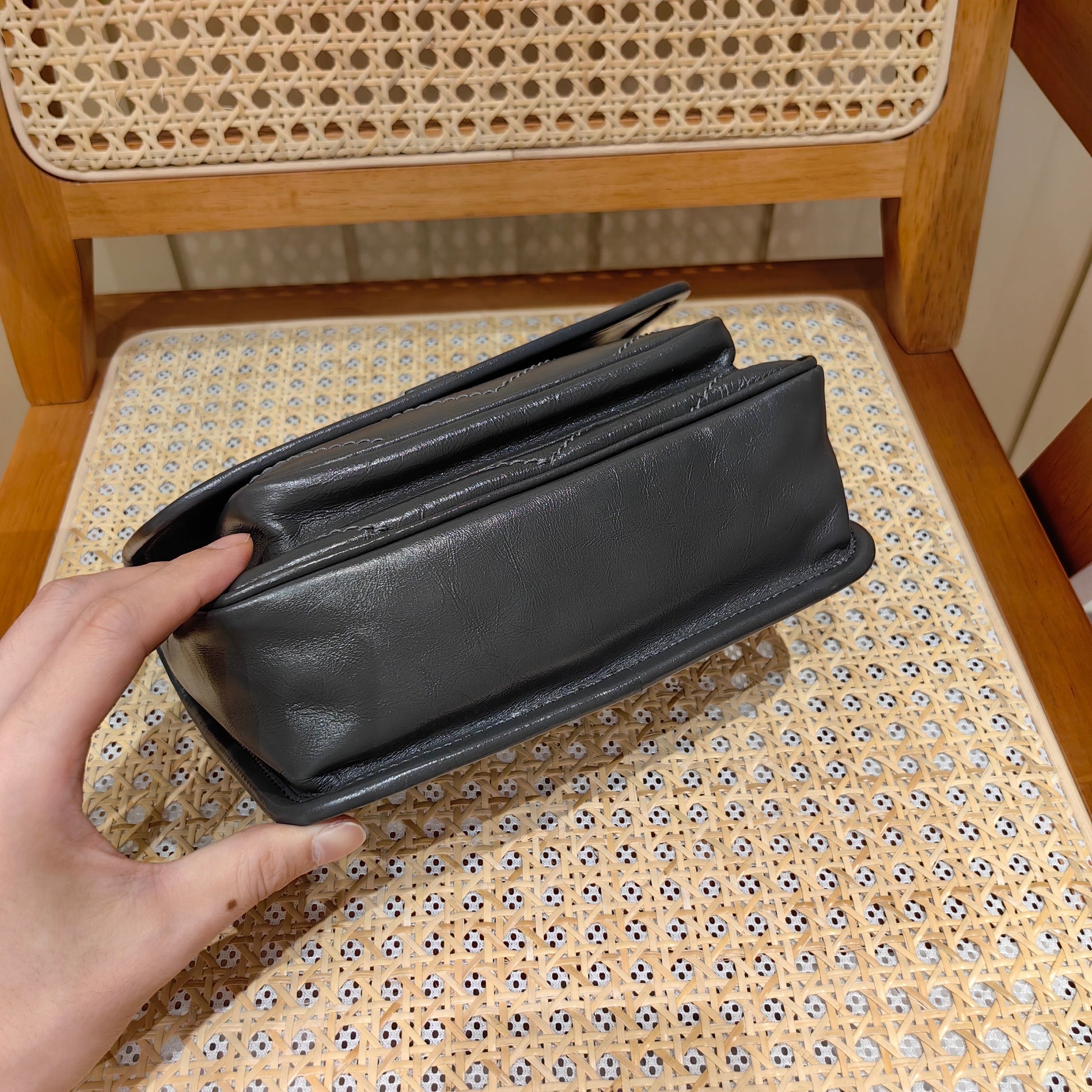 YSL Niki Baby Bag Dark Gray Calfskin 338892 mysite