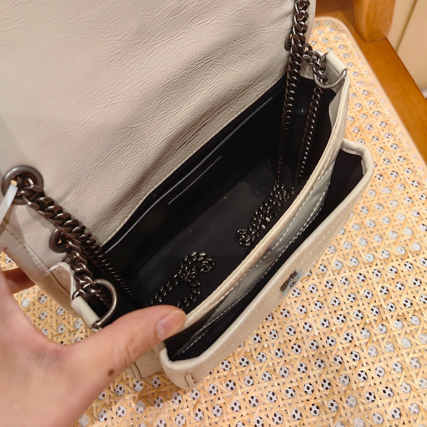 YSL Niki Baby Bag Light Beige Calfskin 338902 mysite