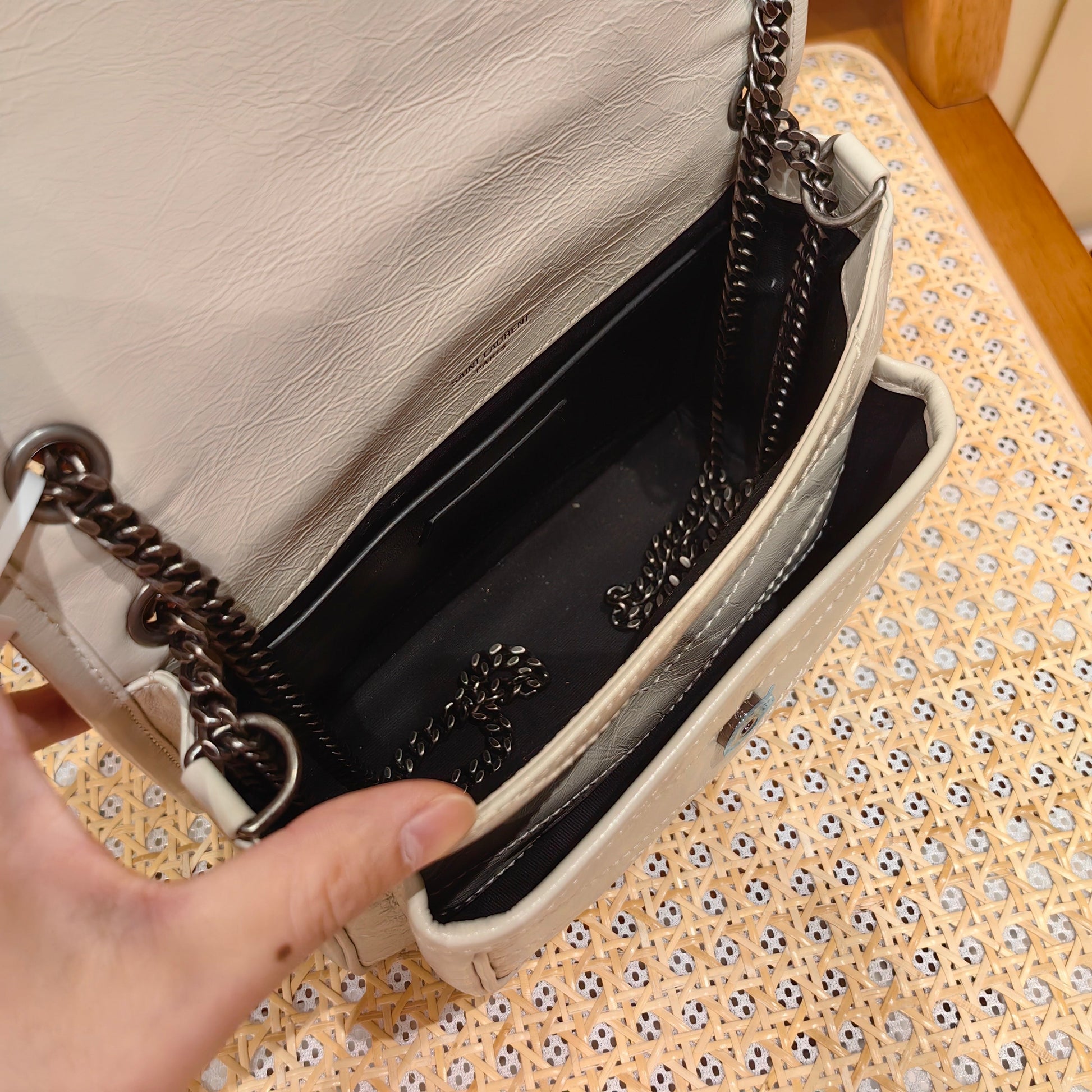 YSL Niki Baby Bag Light Beige Calfskin 338902 mysite