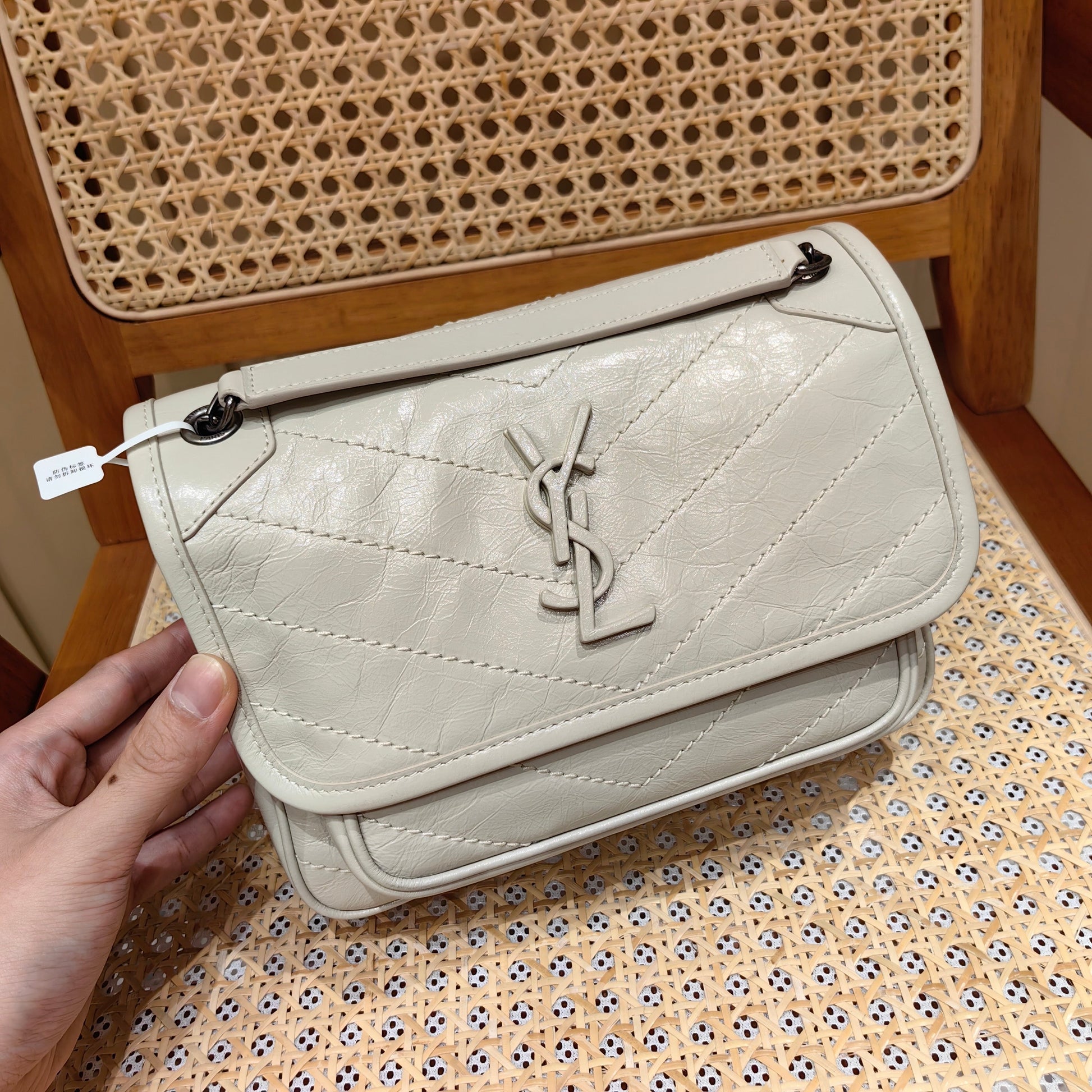 YSL Niki Baby Bag Light Beige Calfskin 338902 mysite