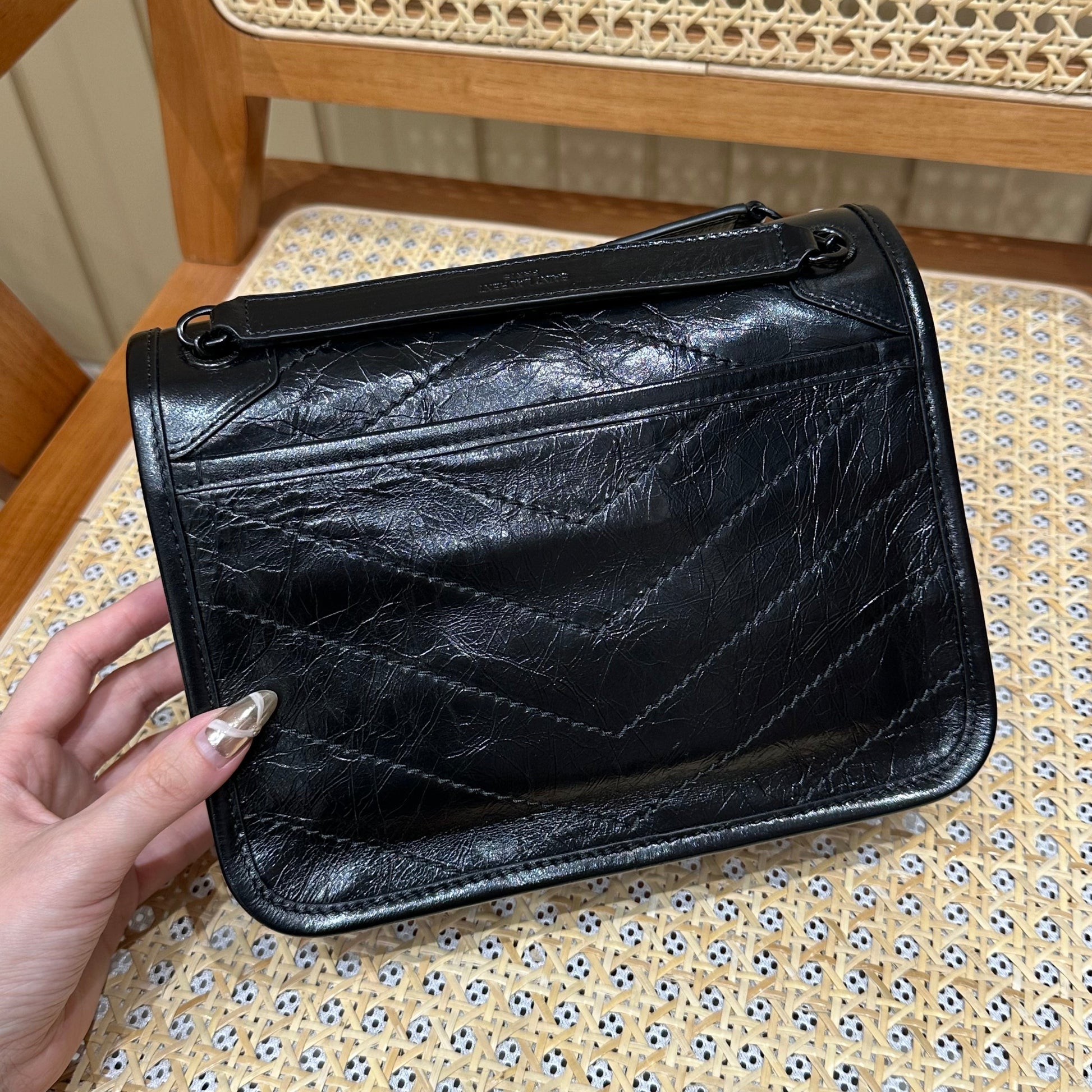 YSL Niki Baby Bag Black Calfskin 338910 mysite