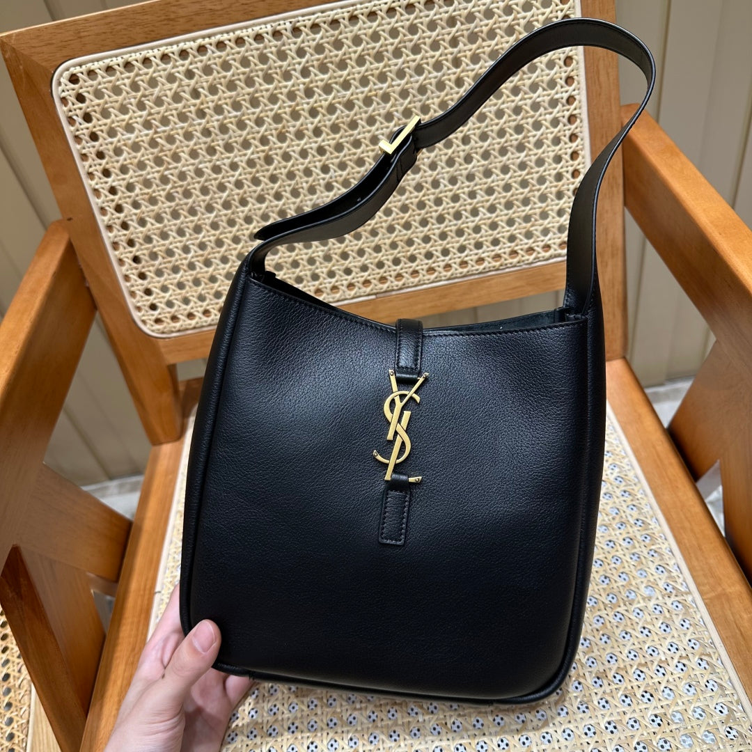 YSL Shoulder Bag 23cm Black Gold Cowhide mysite