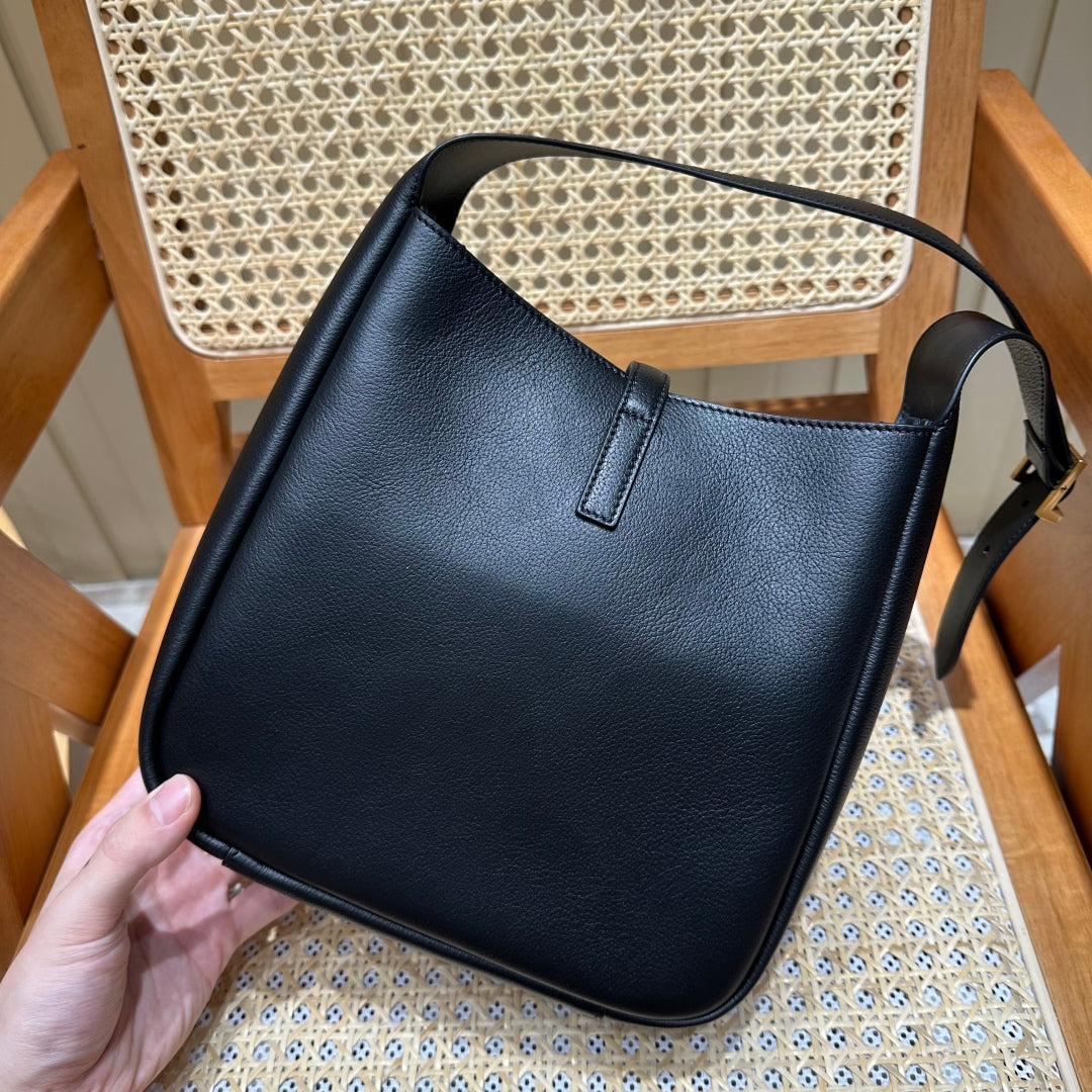 YSL Bag 22cm Black Gold Raffia Cowhide mysite