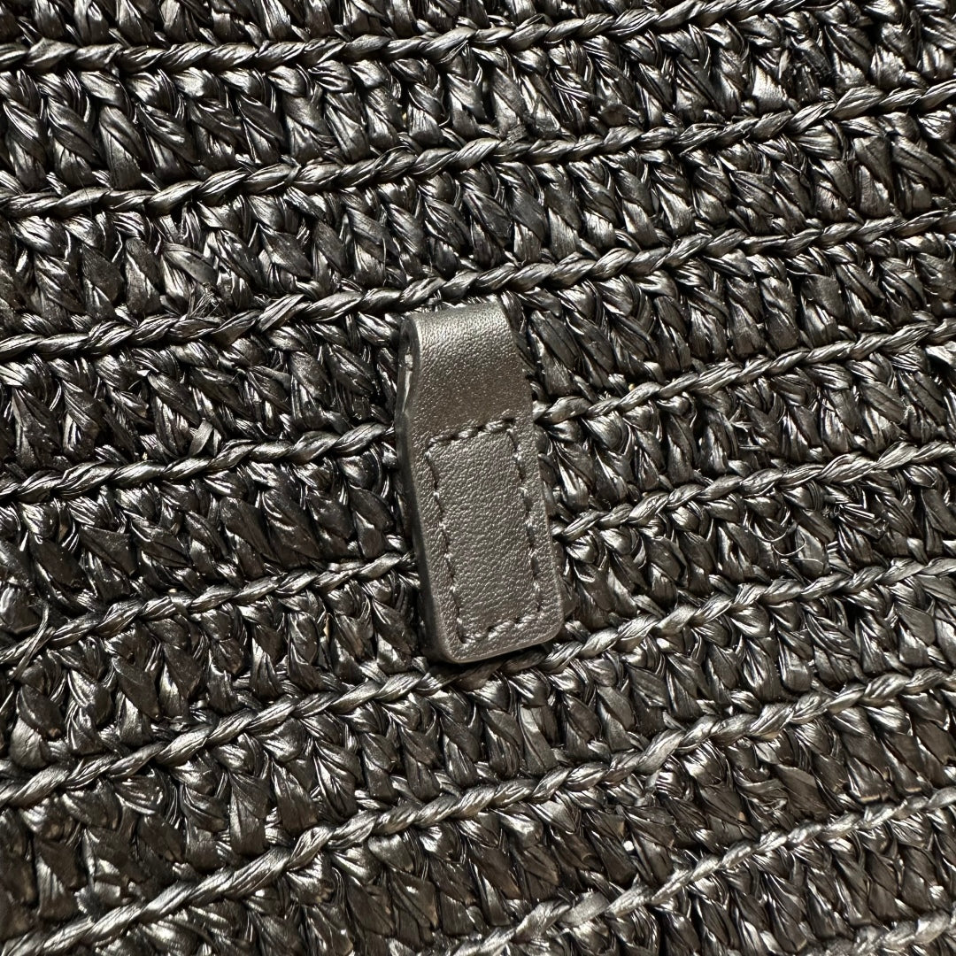 YSL Bag 22cm Black Gold Raffia Cowhide mysite