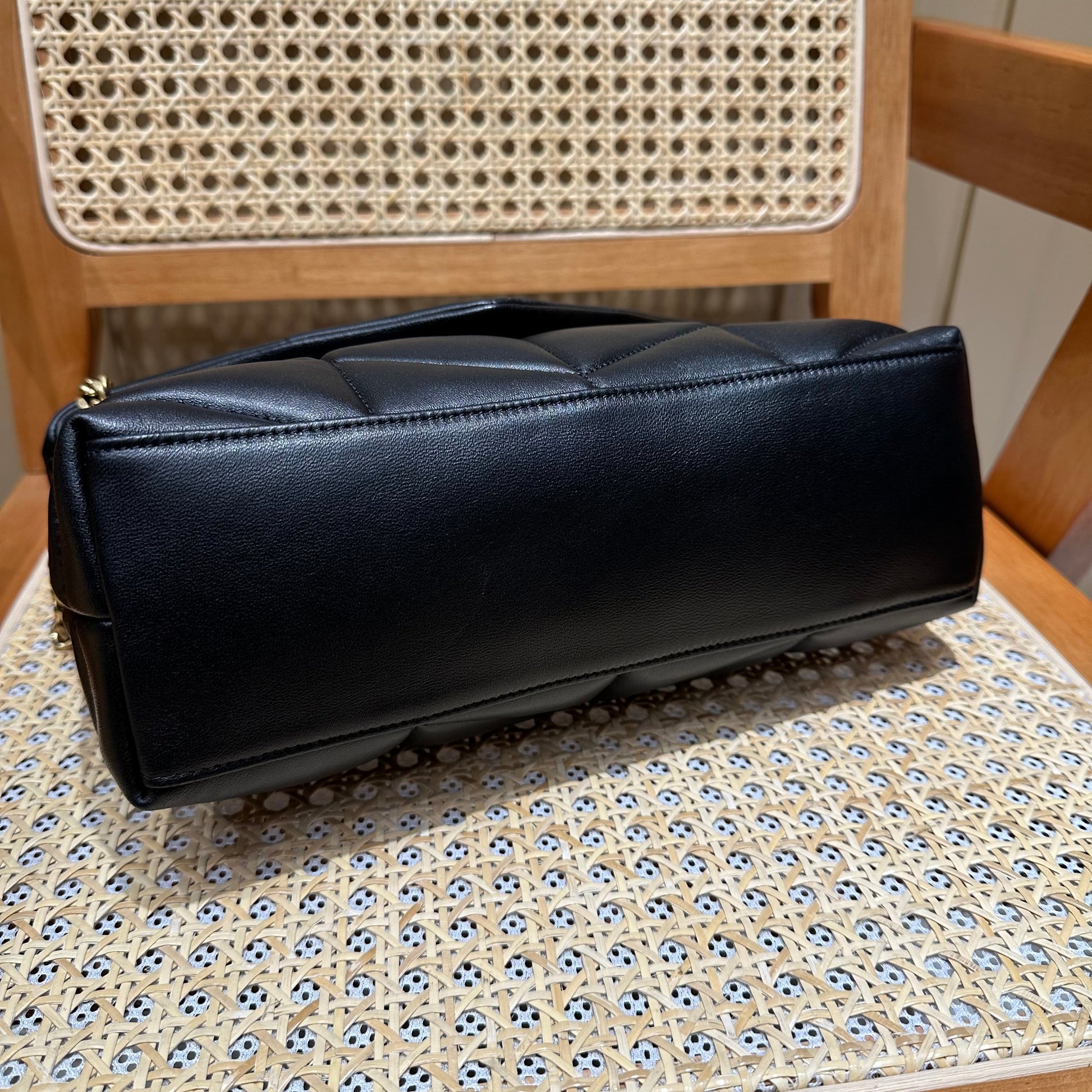 YSL Loulou Puffer Quilted Bag Black Gold Lambskin 338812 mysite