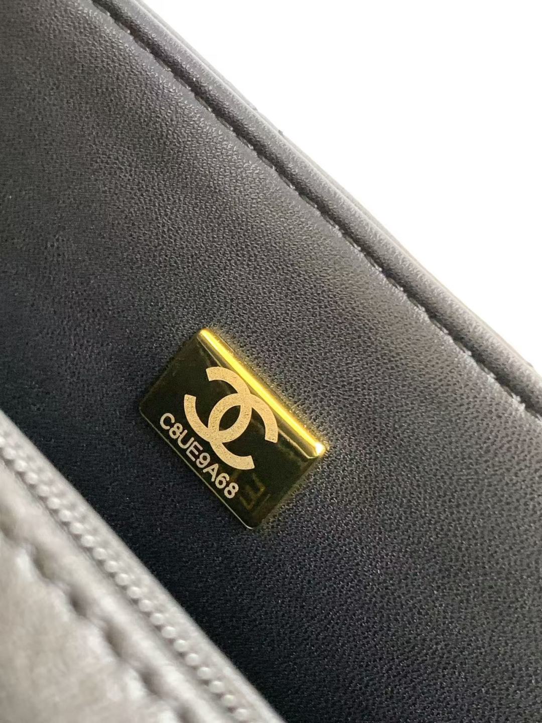 CC 25P Mini Flap Bag 20cm Black White Calfskin mysite