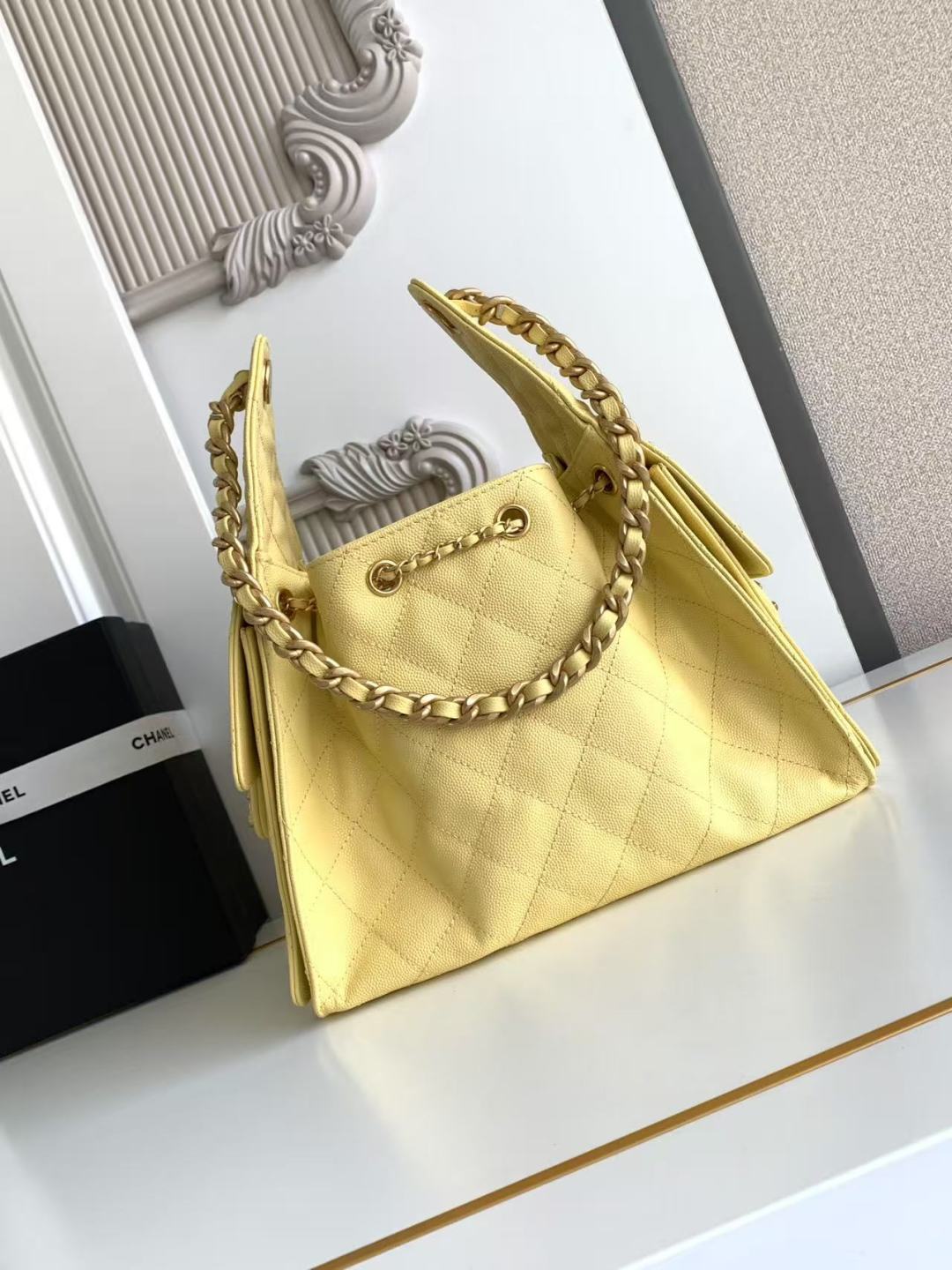 CC 25C Hobo Bag 30cm Yellow Grained Calfskin mysite