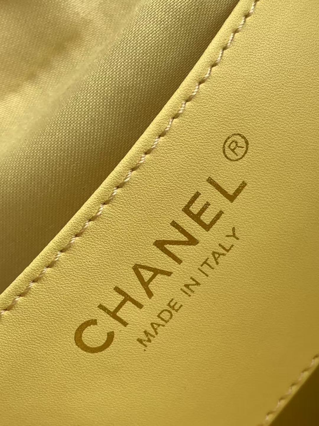 CC 25C Hobo Bag 30cm Yellow Grained Calfskin mysite