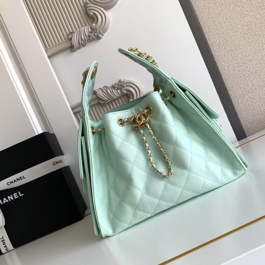 CC 25C Hobo Bag 30cm Turquoise Blue Grained Calfskin mysite