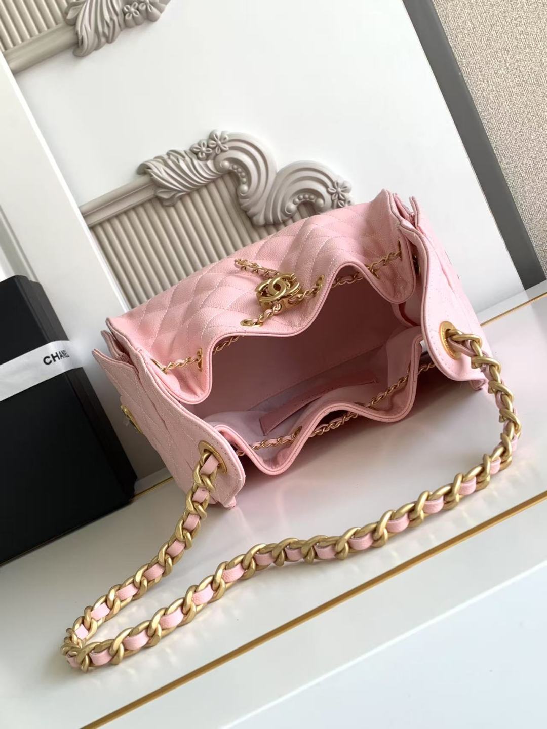 CC 25C Hobo Bag 30cm Pink Grained Calfskin mysite