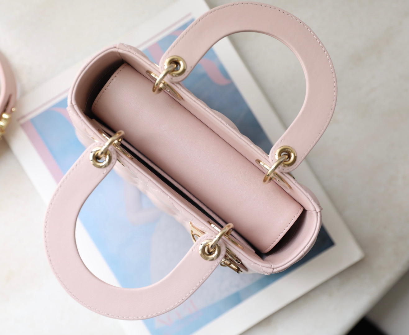 CD Lady Dior 20 Bag Pink Lambskin mysite