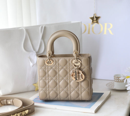 CD Lady Dior 20 Bag Khaki Lambskin mysite