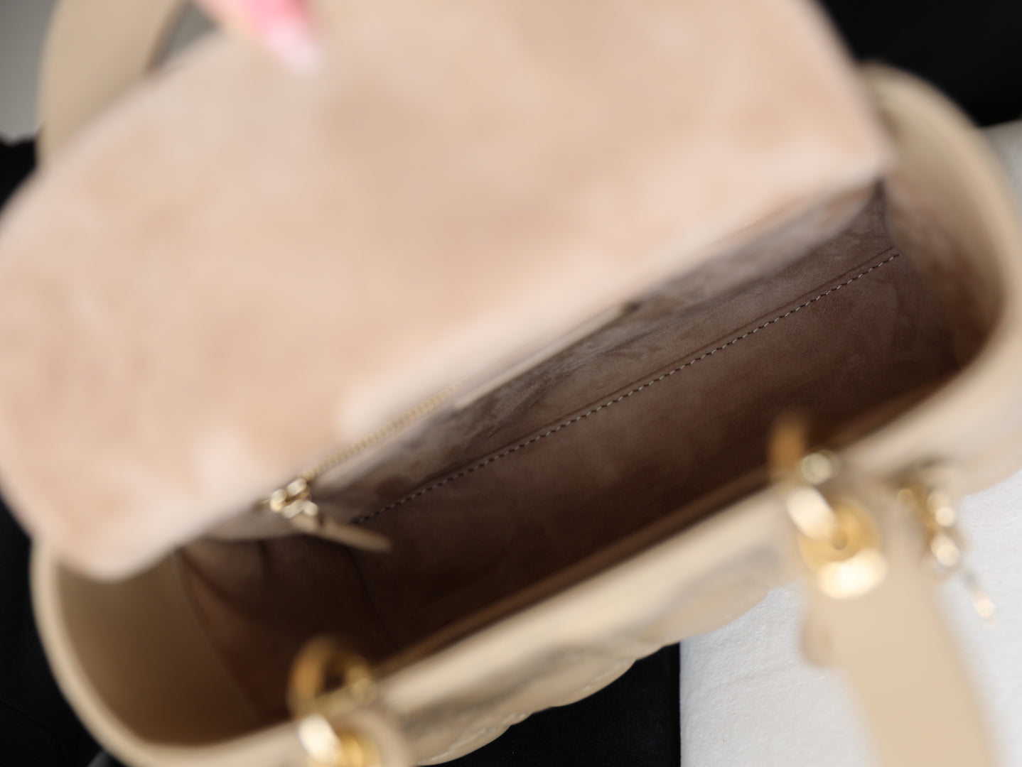 CD Lady Dior 20 Bag Khaki Lambskin mysite