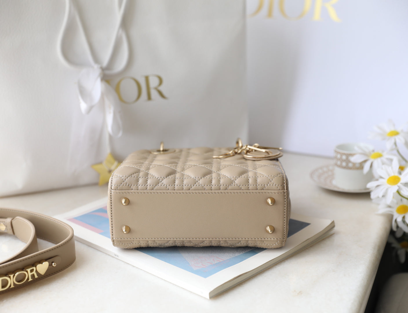 CD Lady Dior 20 Bag Khaki Lambskin mysite