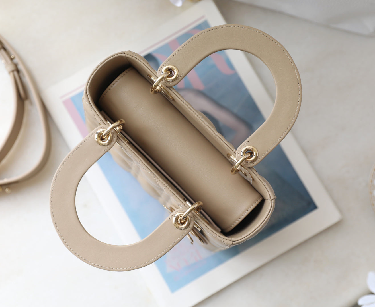 CD Lady Dior 20 Bag Khaki Lambskin mysite