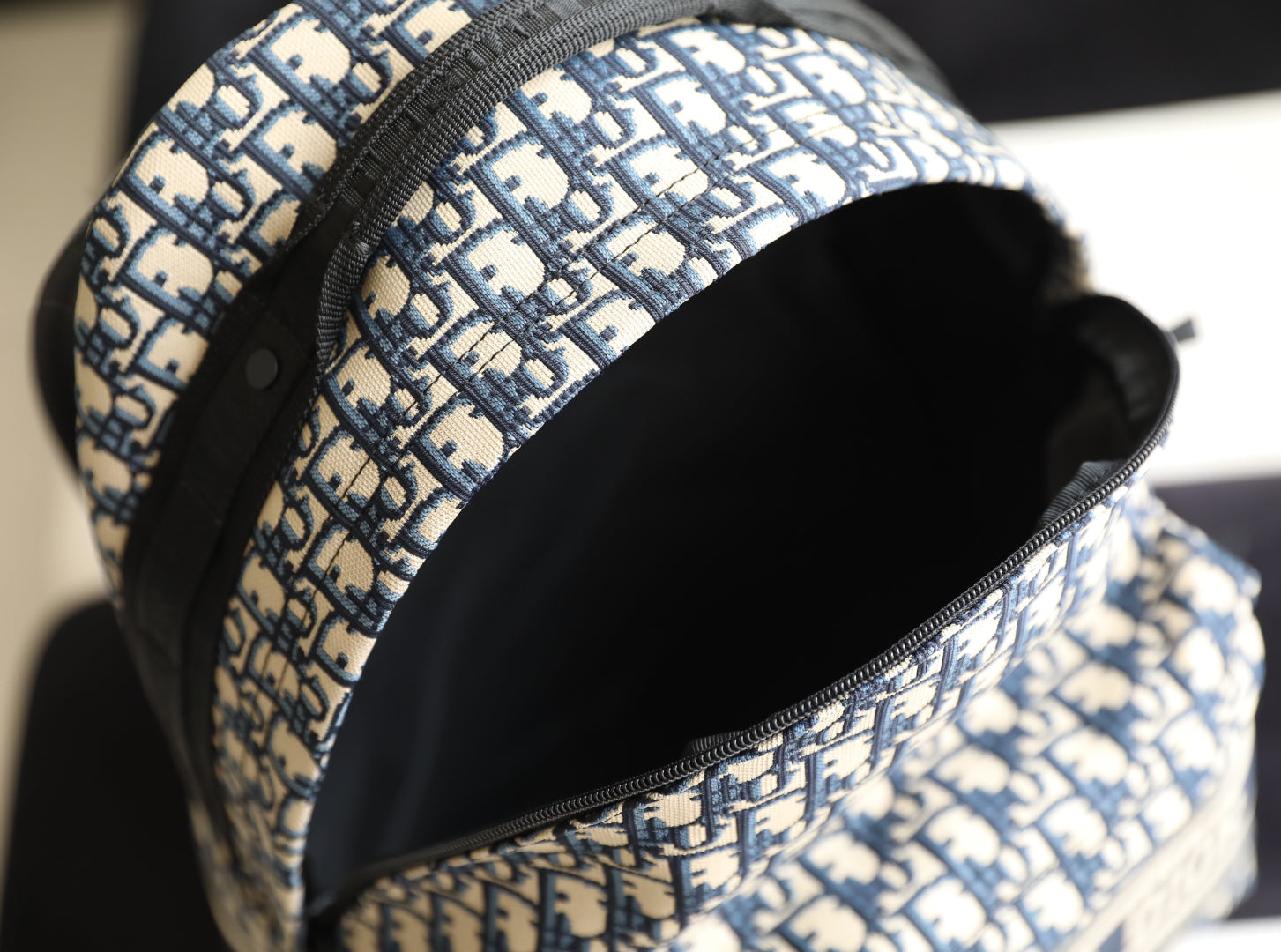 CD Monogram Backpack Blue Beige Canvas mysite