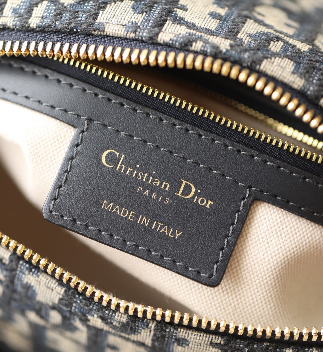 CD Monogram Pillow Bag Blue Beige Canvas mysite