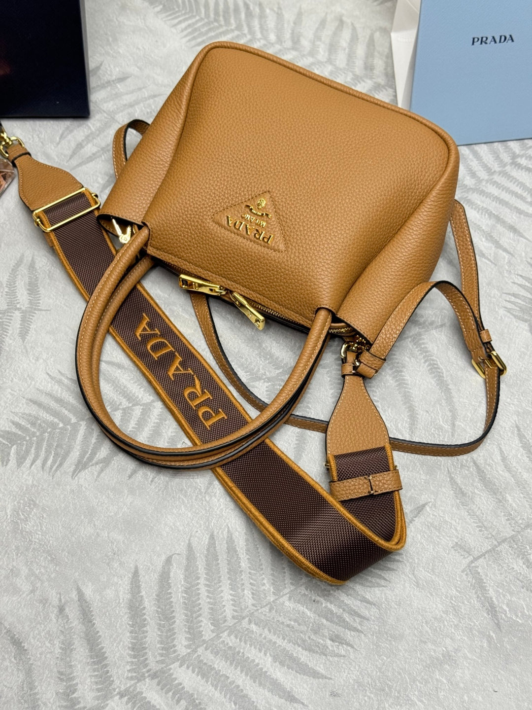Prada Small Bag 23cm Caramel Grain Leather GHW mysite