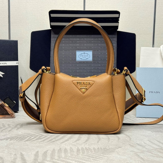 Prada Small Bag 23cm Caramel Grain Leather GHW mysite