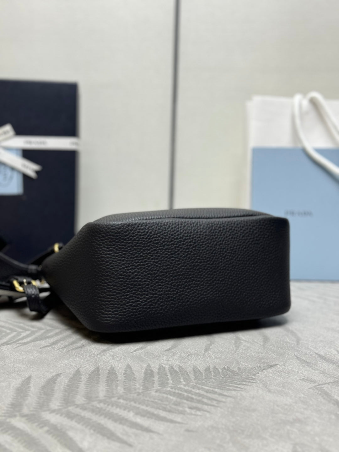 Prada Small Bag 23cm Black Grain Leather GHW mysite