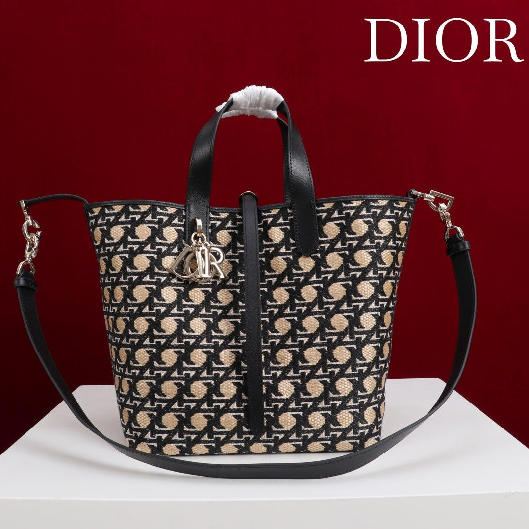 CD Toujours Vertical Medium Bag 24 Diamond Black Beige Leather mysite