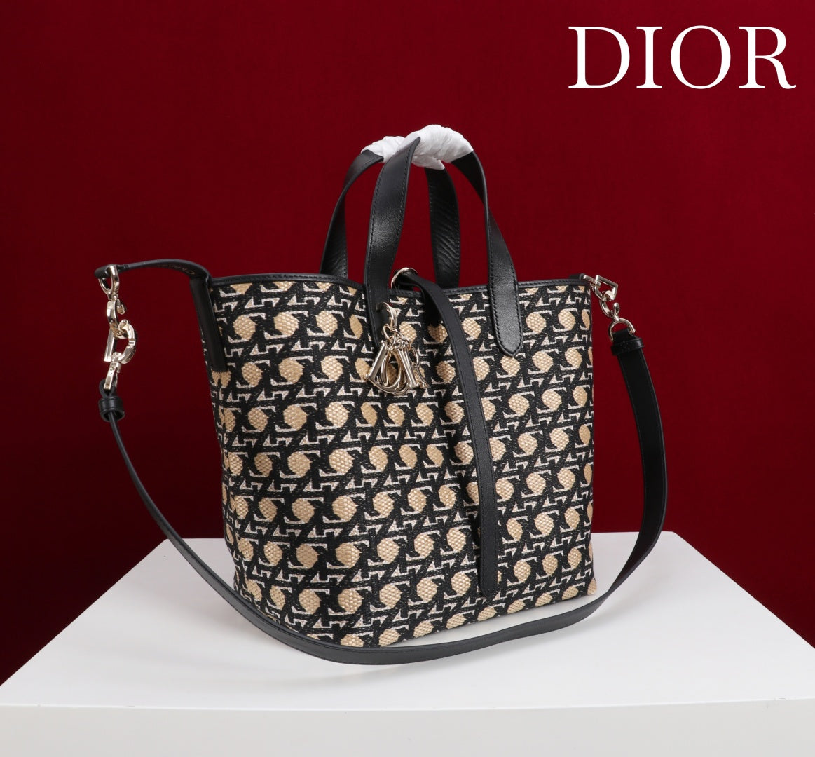 CD Toujours Vertical Medium Bag 24 Diamond Black Beige Leather mysite