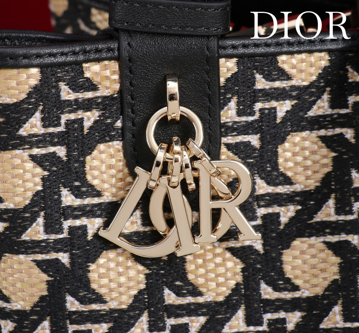 CD Toujours Small Bag 23 Diamond Black Beige Leather 280283 mysite