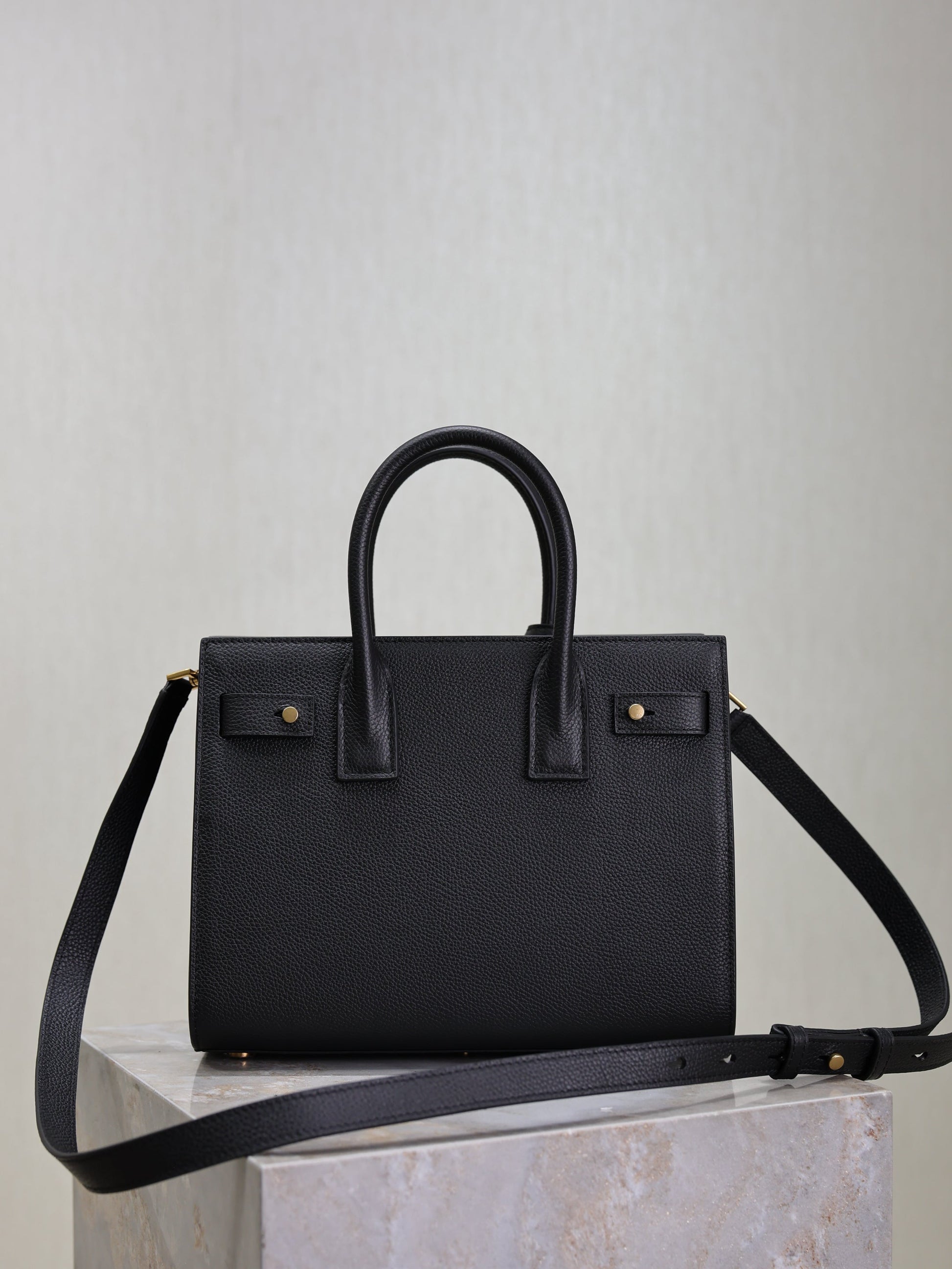 YSL Sac De Jour Nano 26cm Black Grain Cowhide GHW mysite