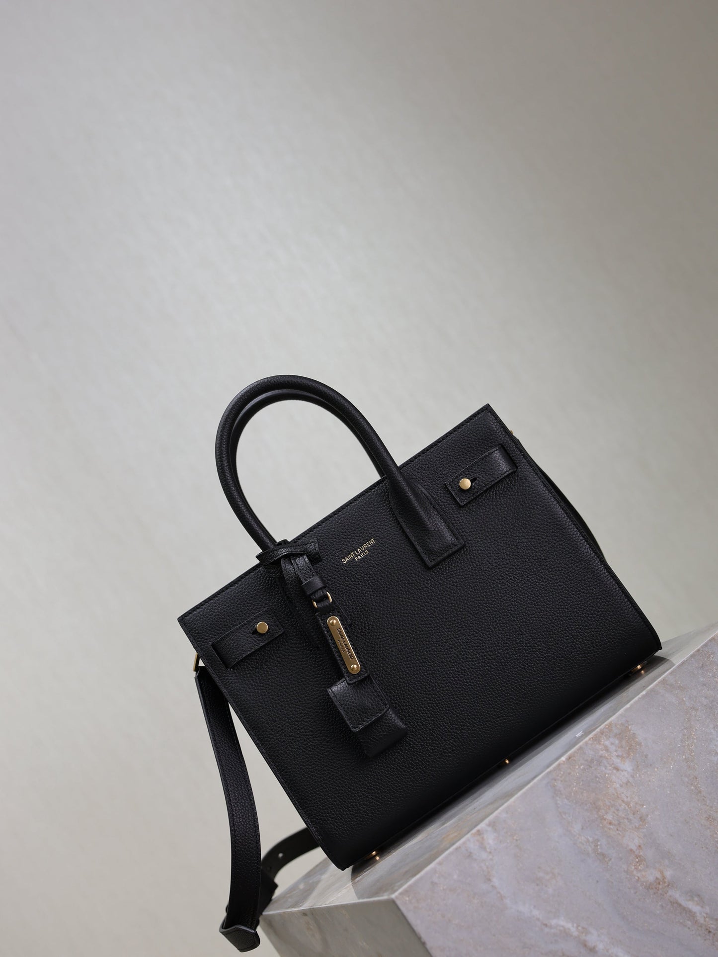 YSL Sac De Jour Nano 26cm Black Grain Cowhide GHW mysite