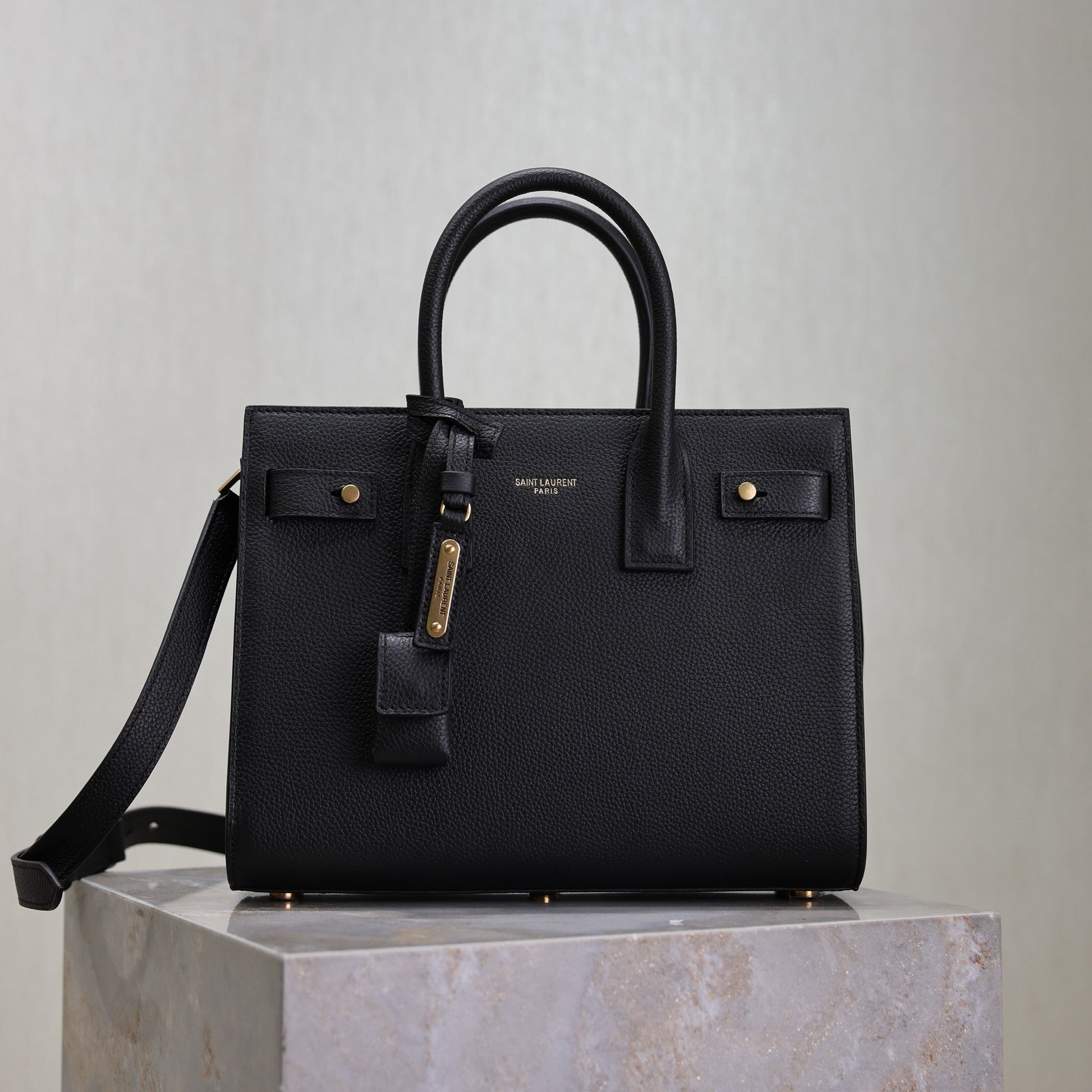 YSL Sac De Jour Nano 26cm Black Grain Cowhide GHW mysite