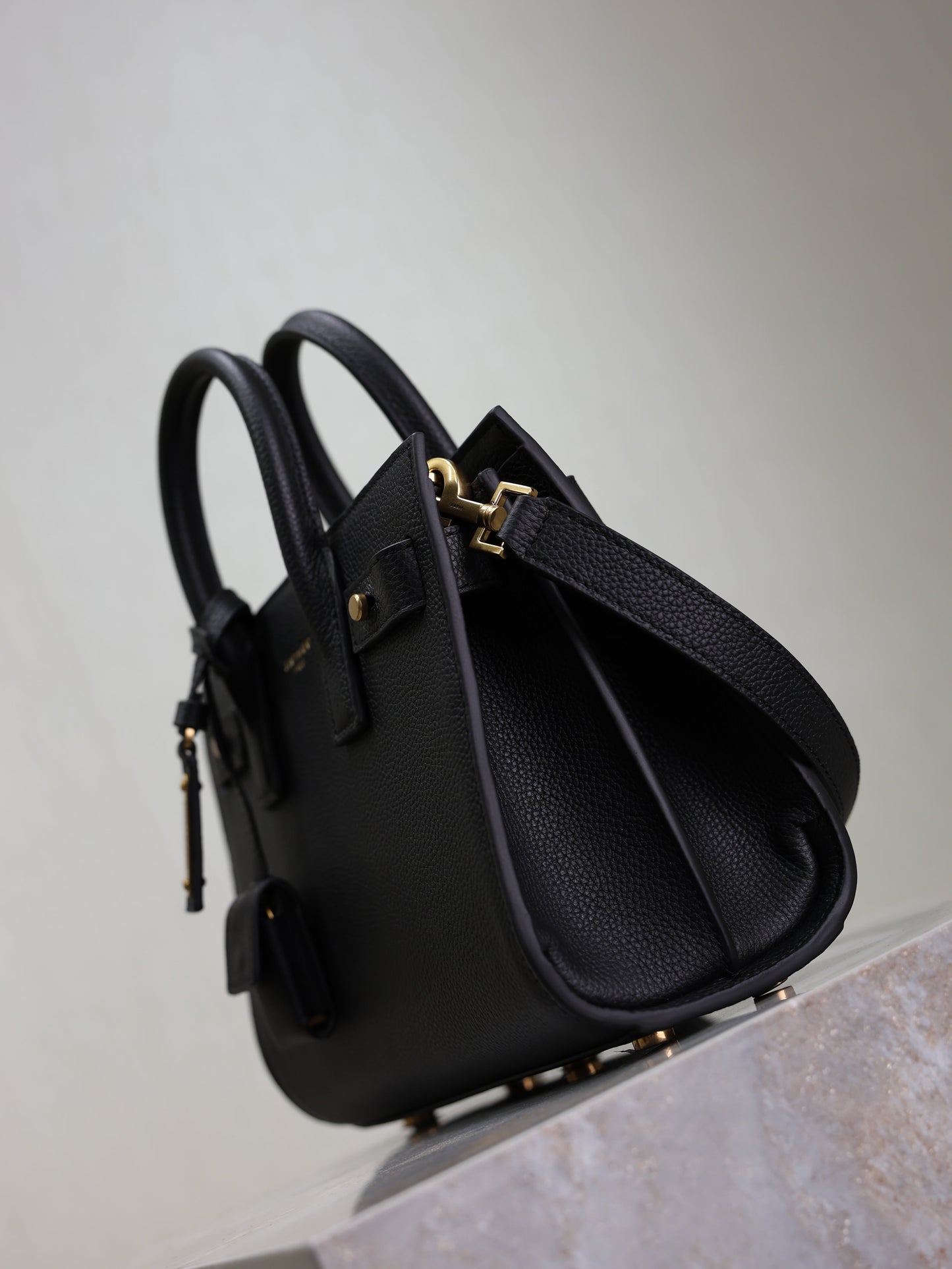 YSL Sac De Jour Nano 22cm Black Grain Cowhide GHW mysite