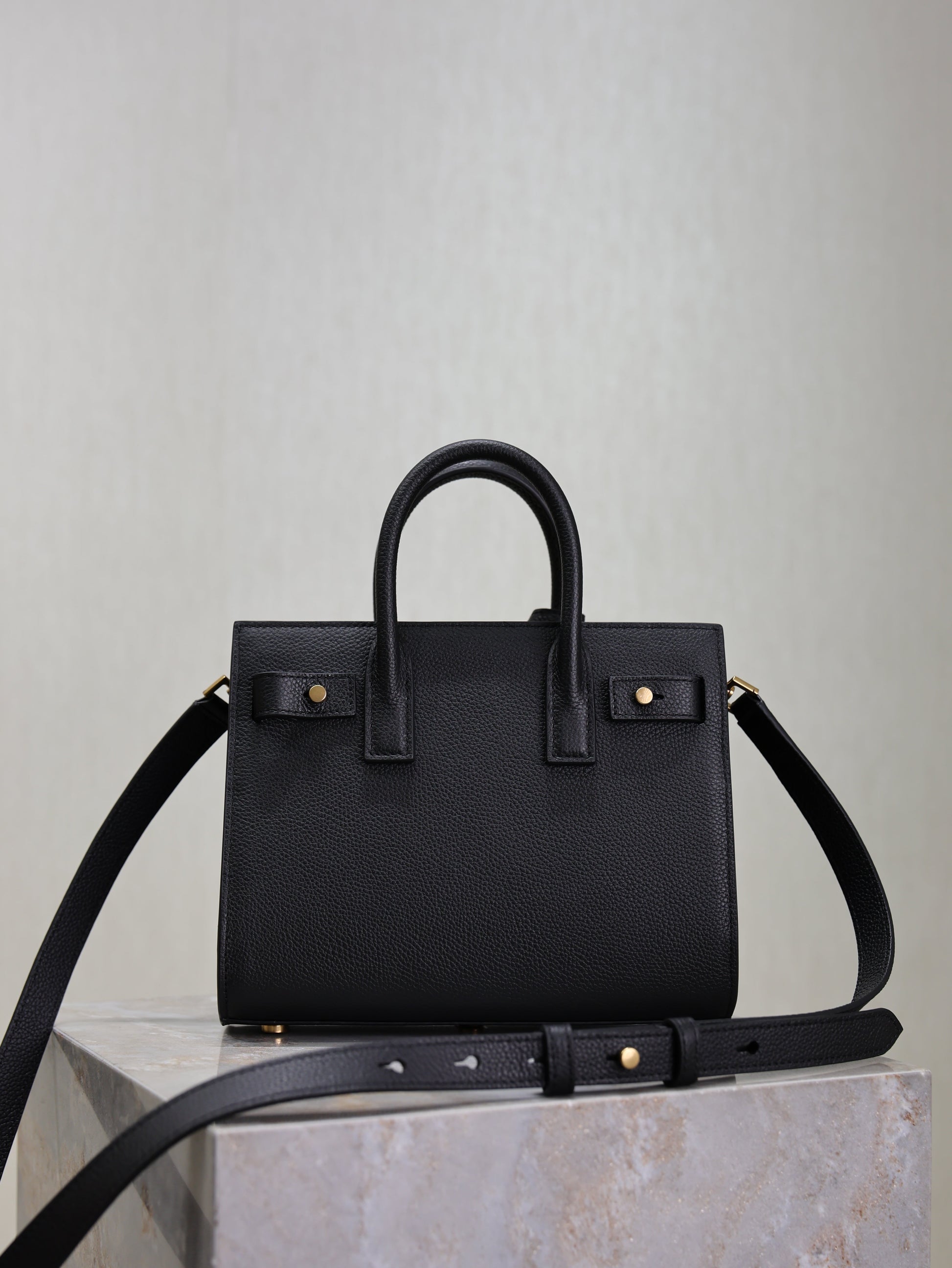 YSL Sac De Jour Nano 22cm Black Grain Cowhide GHW mysite