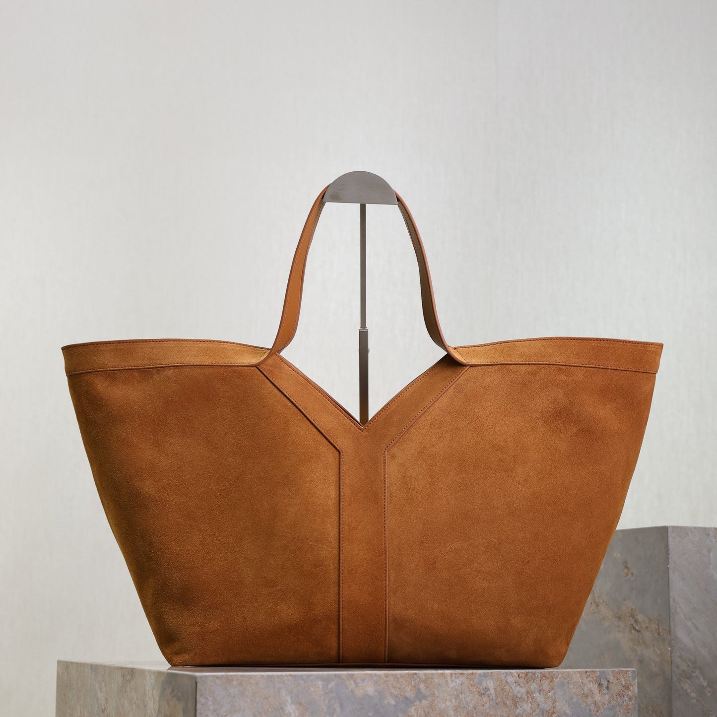 Prada Y Tote Bag Brown Suede mysite