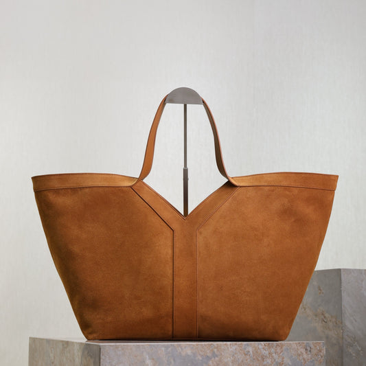 Prada Y Tote Bag Brown Suede mysite