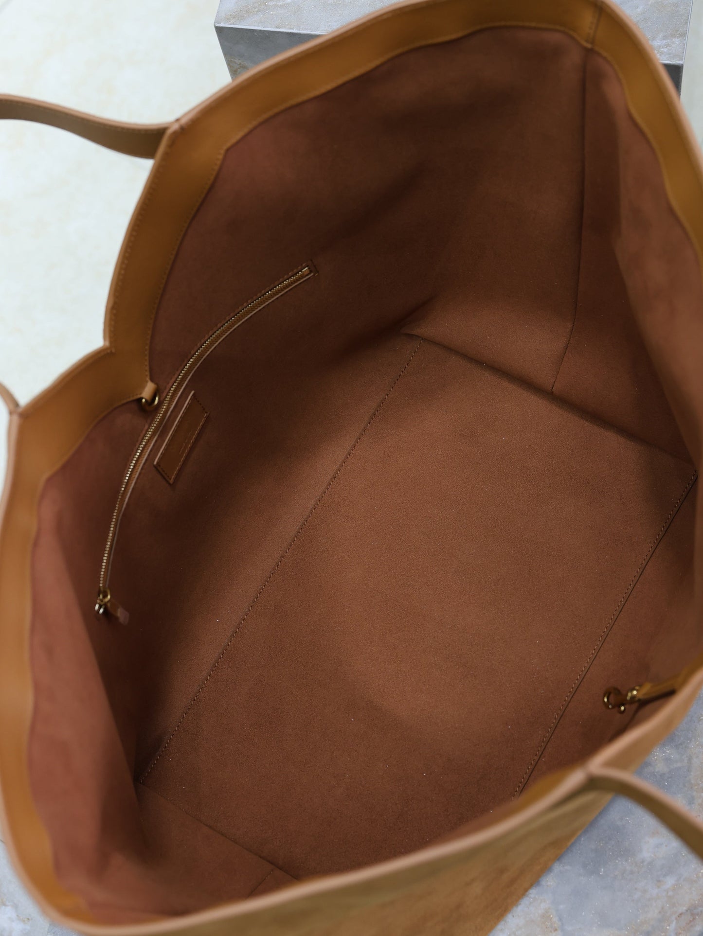 Prada Y Tote Bag Brown Suede mysite