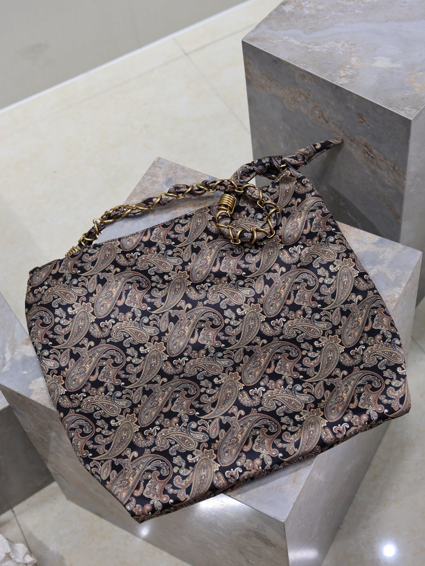 Prada AMALIA Tote Bag 40cm Jacquard Frabic GHW mysite