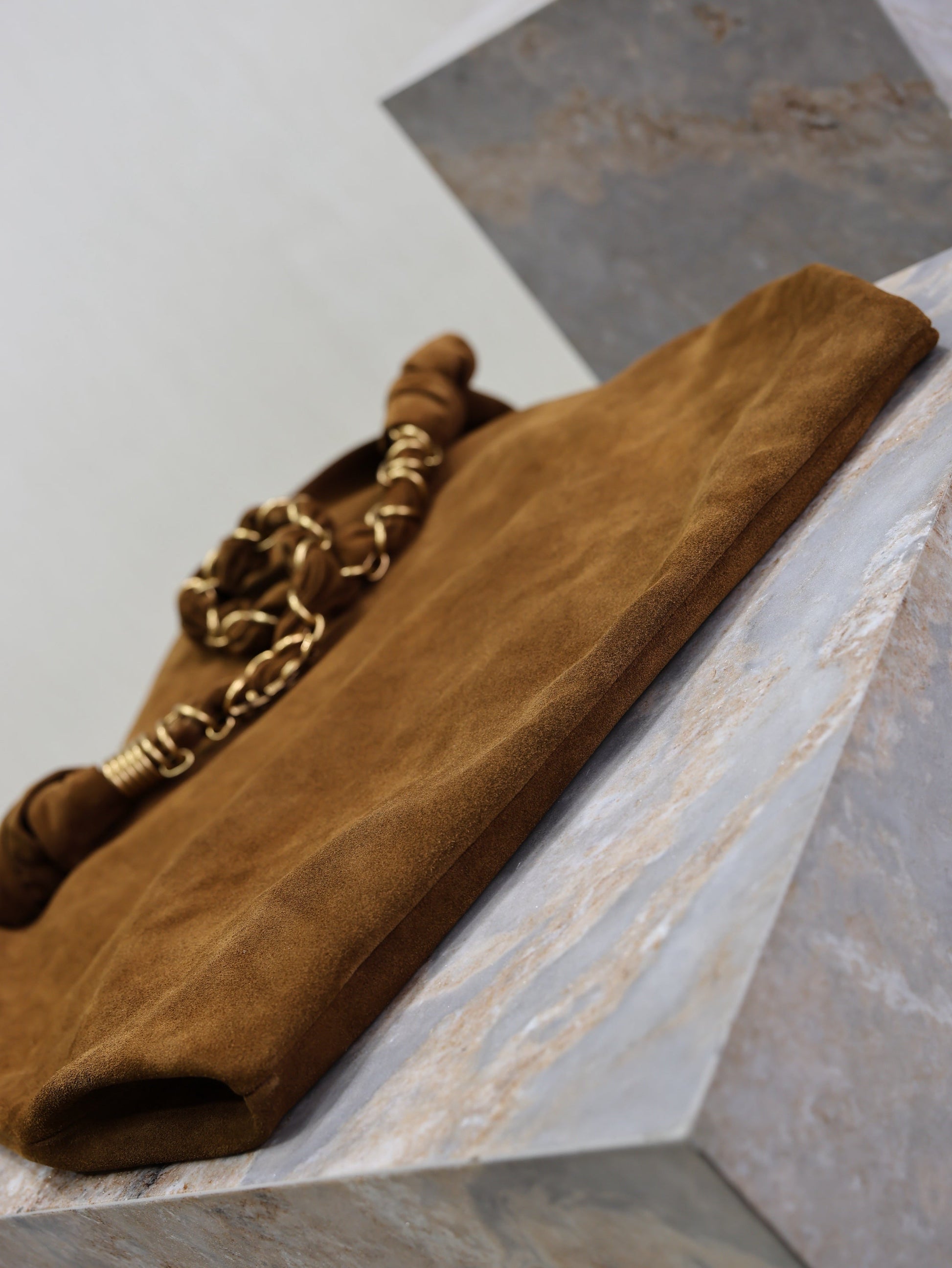 Prada AMALIA Tote Bag 40cm Dark Brown Suede GHW mysite