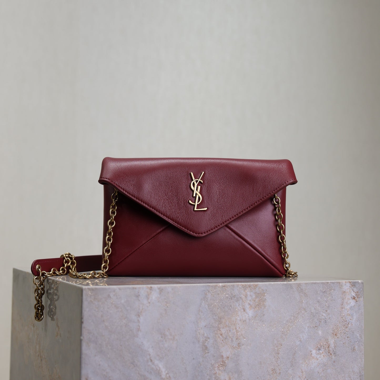 Prada Calypso Bag 19cm Burgundy Sheepskin Leather mysite