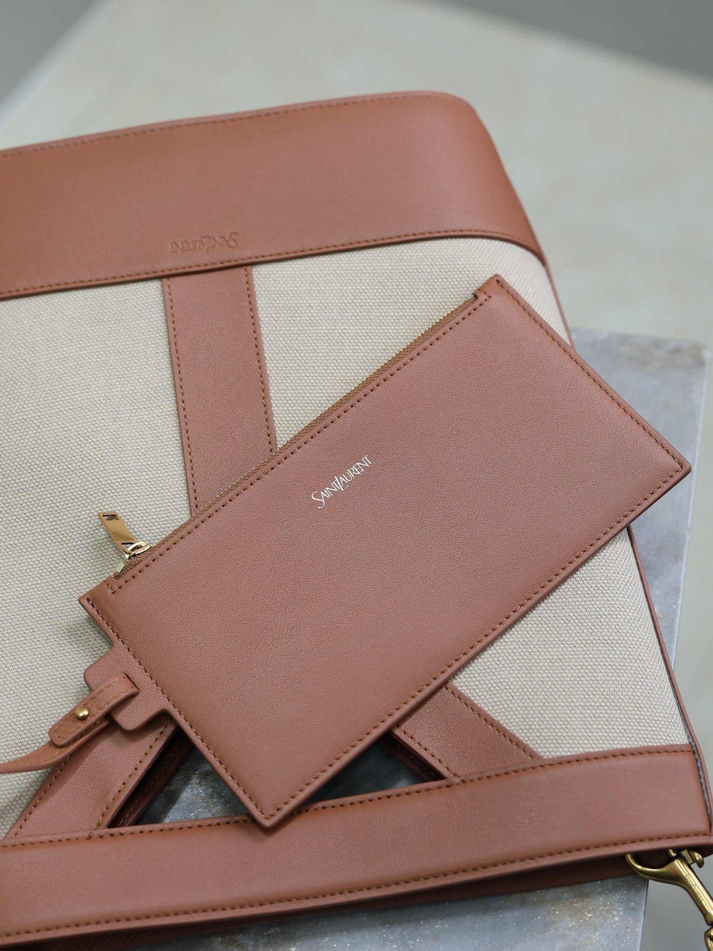 Prada Y Small Bucket 23cm Caramel Beige Canvas Leather mysite