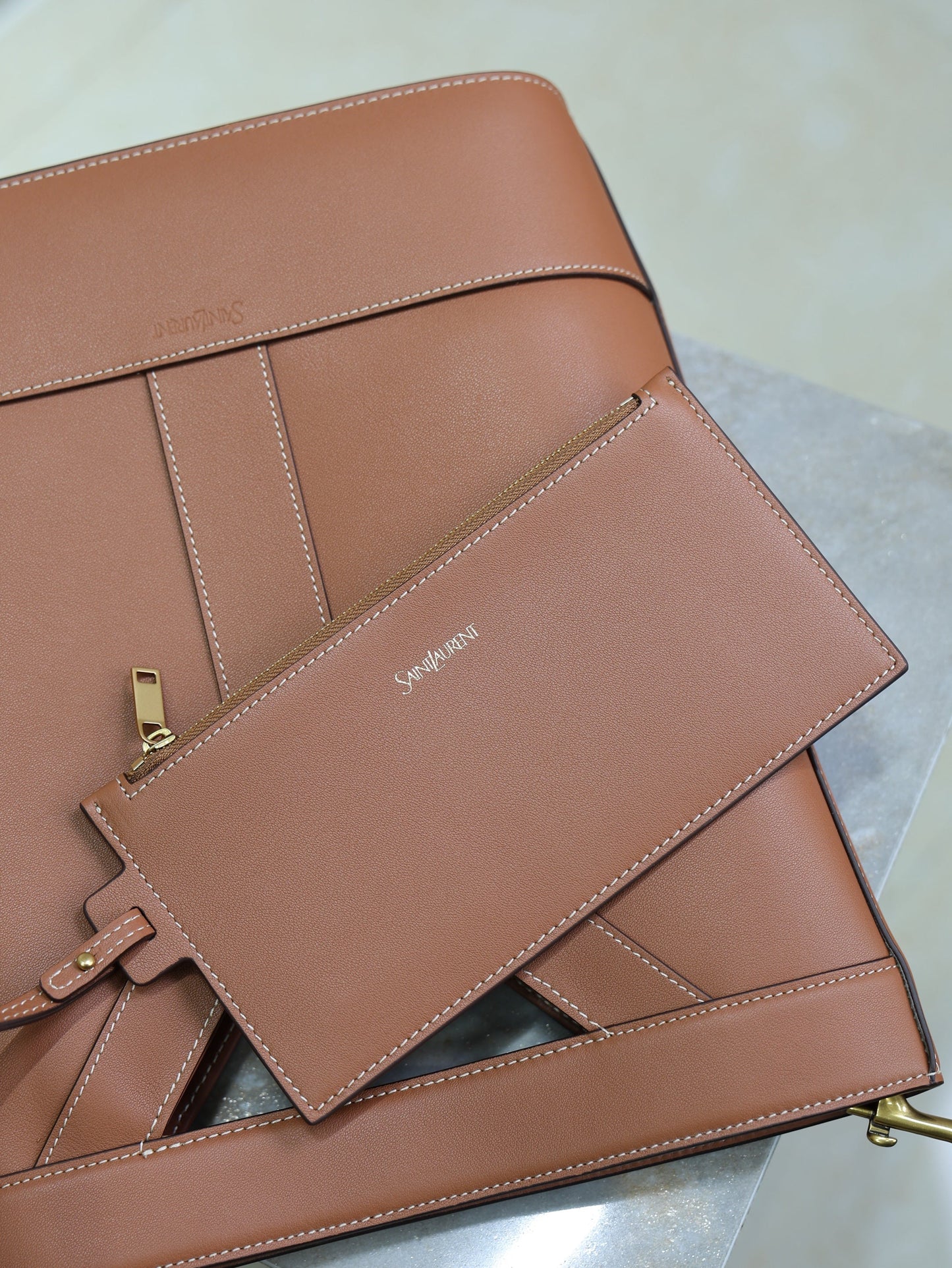 Prada Y Small Bucket 23cm Caramel Leather mysite