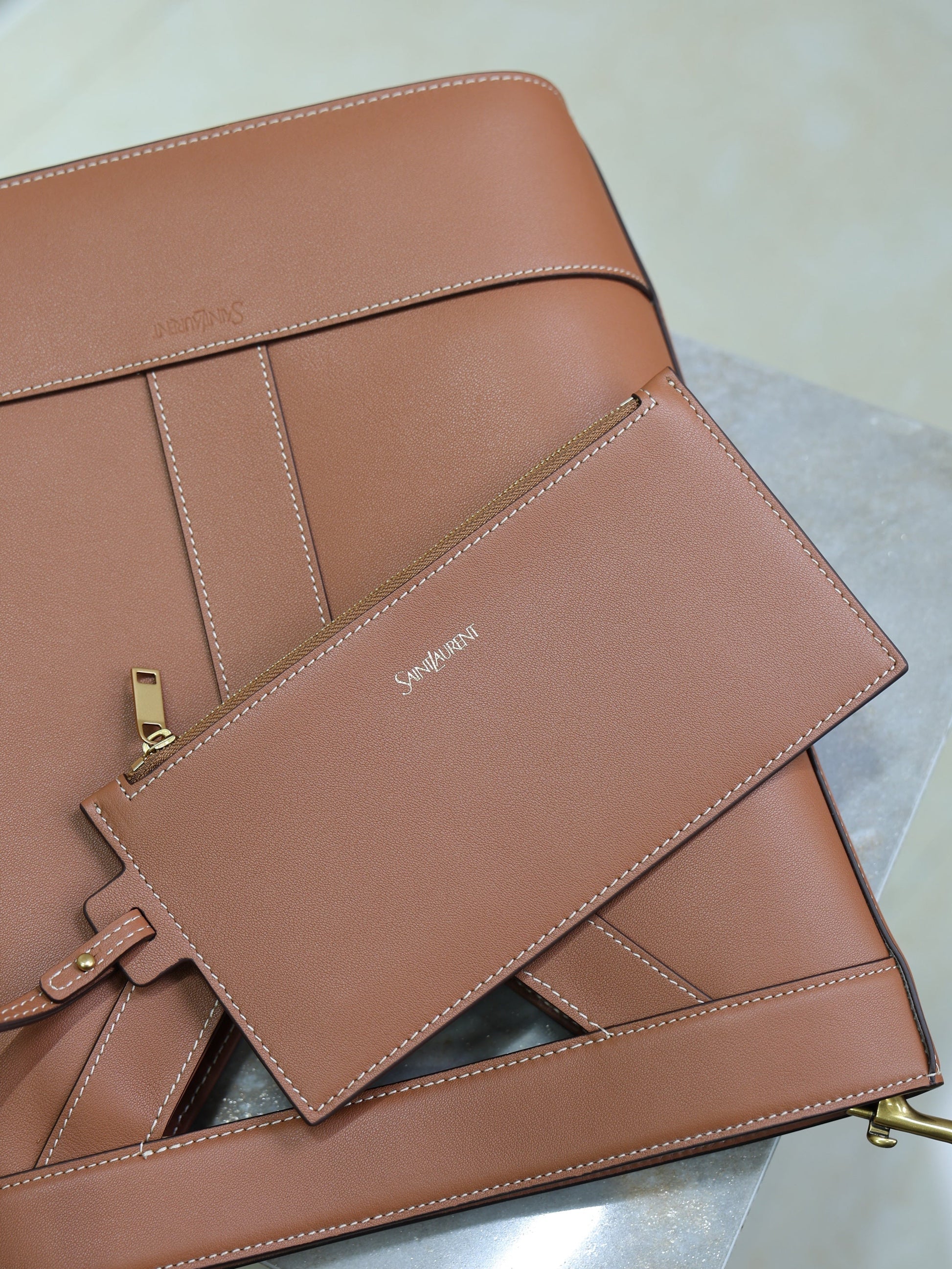 Prada Y Small Bucket 23cm Caramel Leather mysite