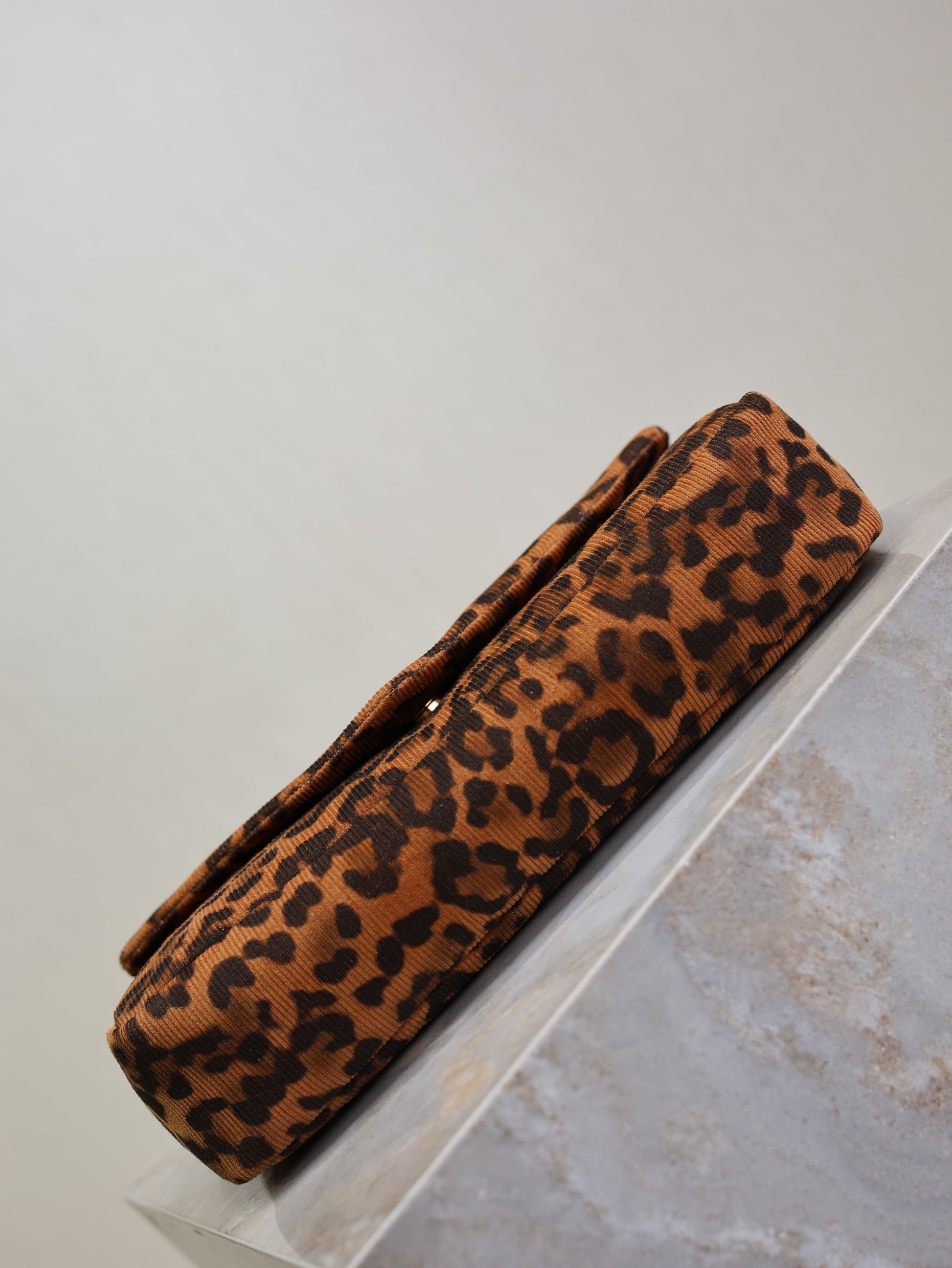 YSL 26cm Calypso Chain Bag Brown Leopard Printed Canvas mysite