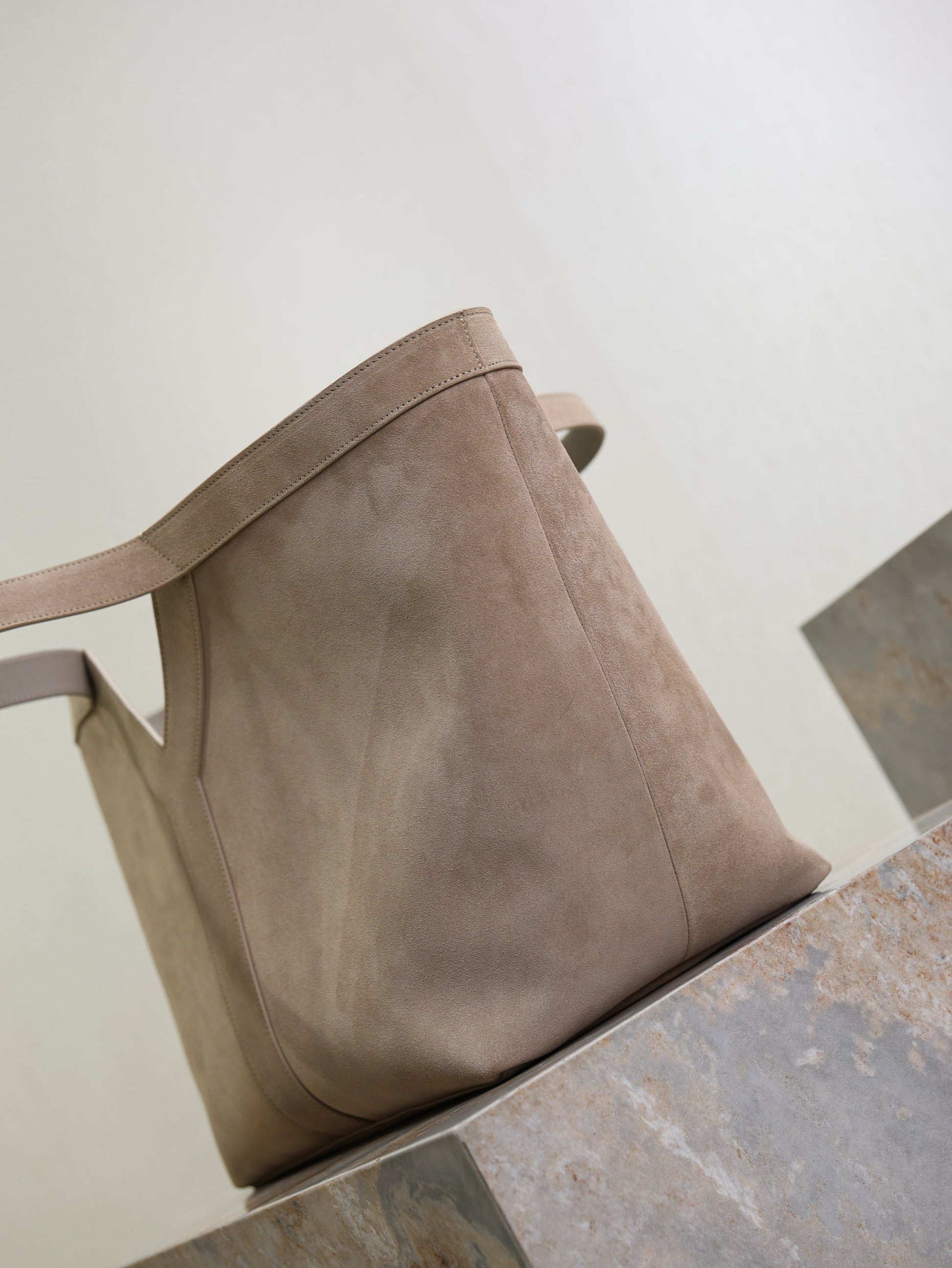 Prada Y Tote Bag Gray Suede mysite