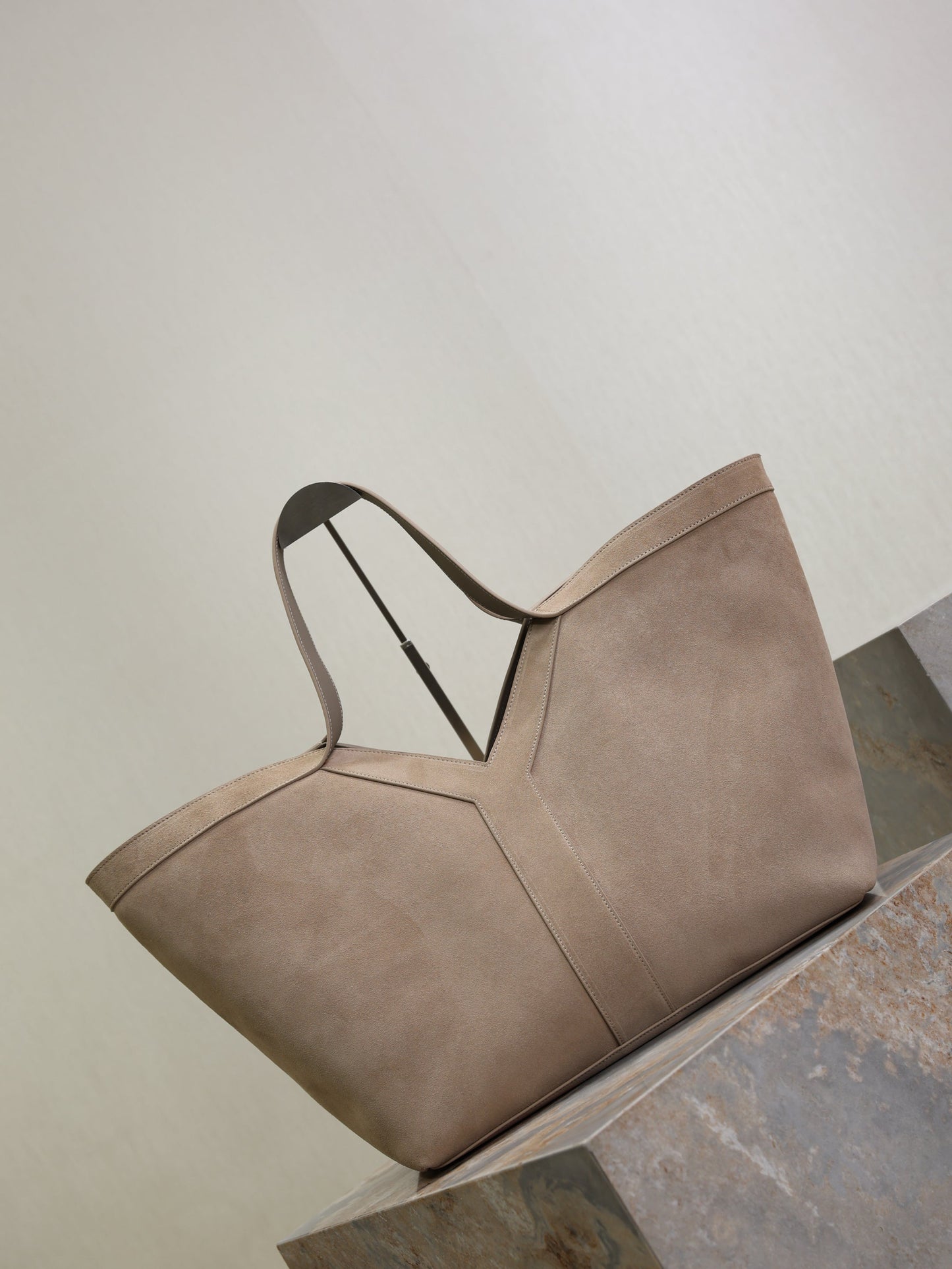 Prada Y Tote Bag Gray Suede mysite