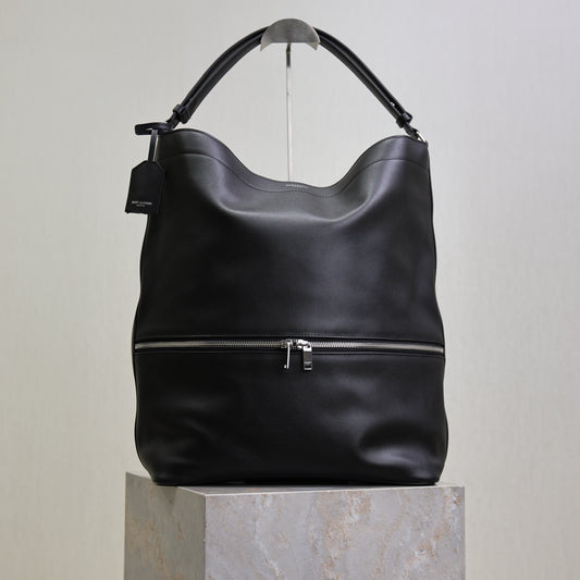 YSL Tag Hobo 31cm Black Cowhide mysite
