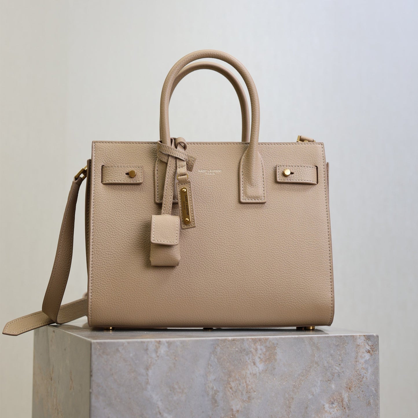 YSL Sac De Jour Nano 26cm Beige  Grain Cowhide GHW mysite