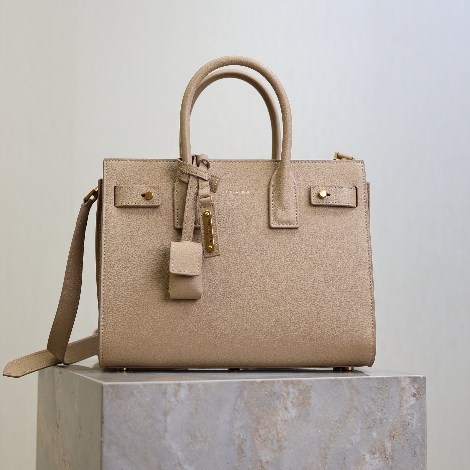YSL Sac De Jour Nano 26cm Beige  Grain Cowhide GHW mysite
