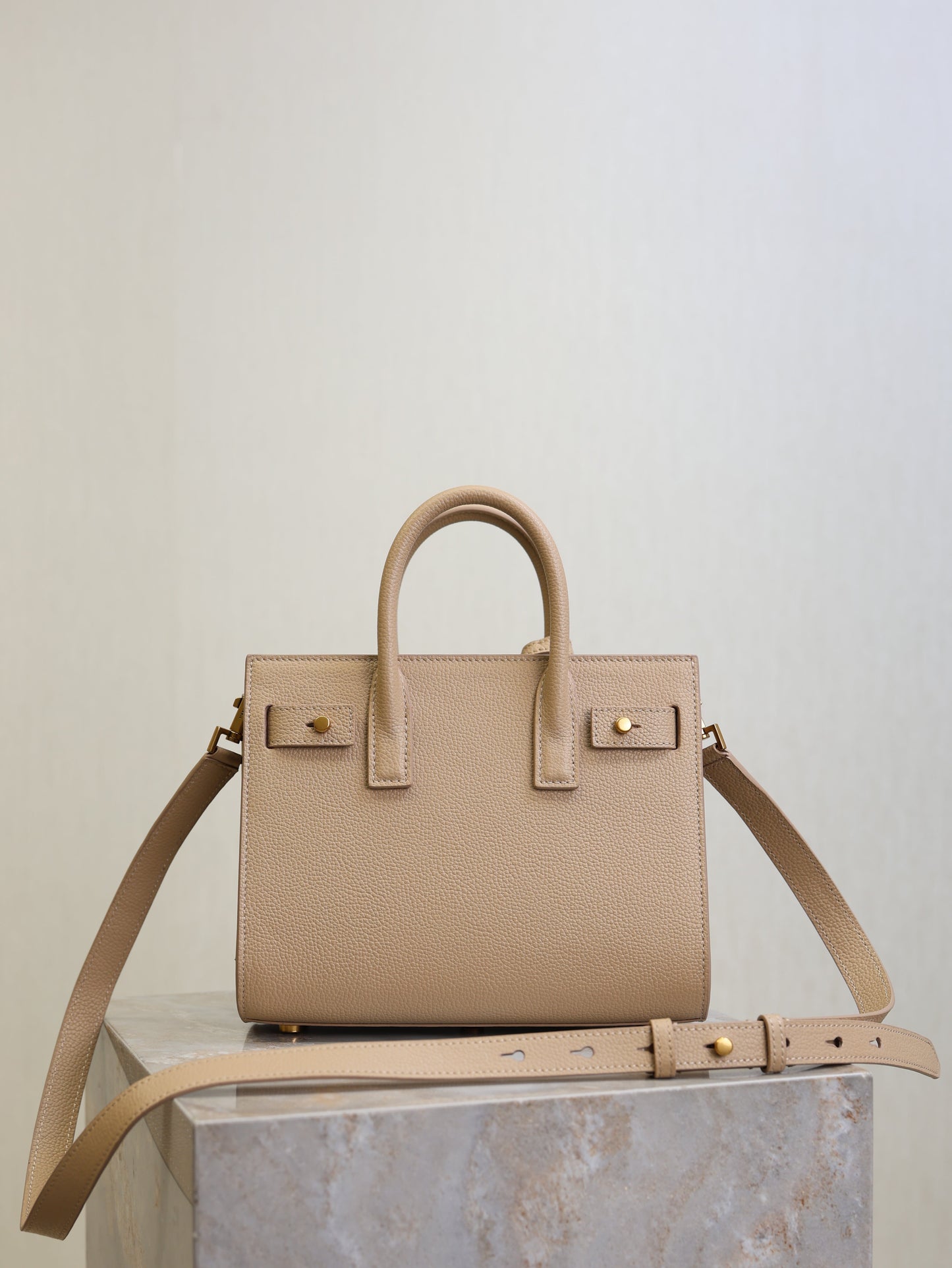 YSL Sac De Jour Nano 22cm Beige Grain Cowhide GHW mysite