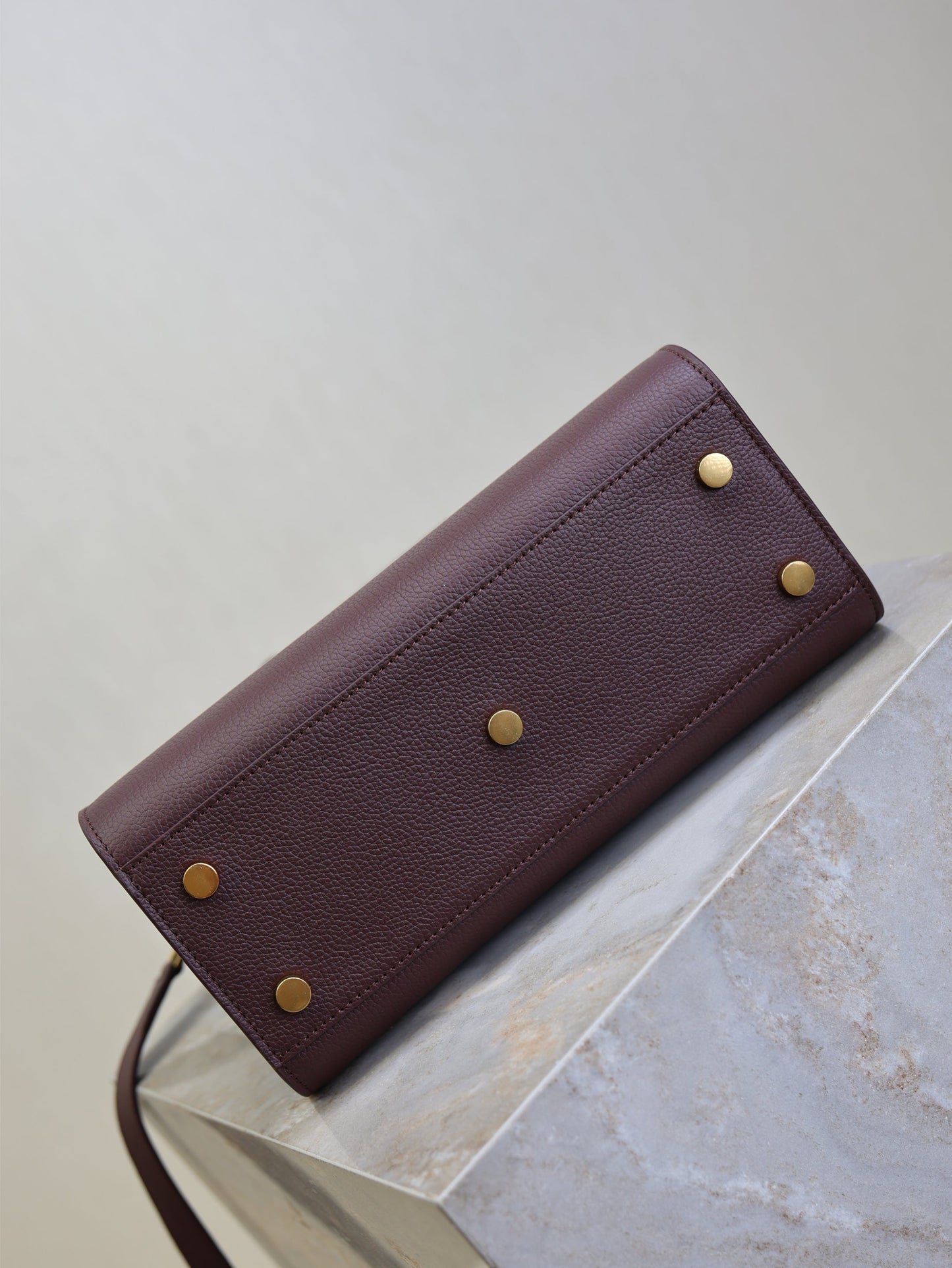 YSL Sac De Jour Nano 26cm Dark Burgundy Grain Cowhide GHW mysite